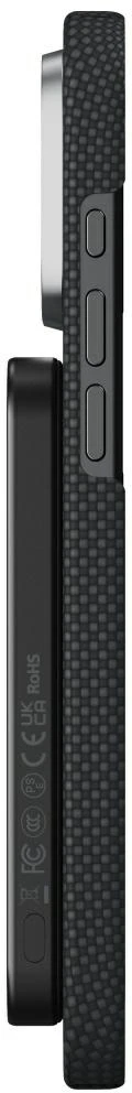 Powerbank PITAKA Aramid Fiber Qi2 MagSafe juodos spalvos-pilkos spalvos