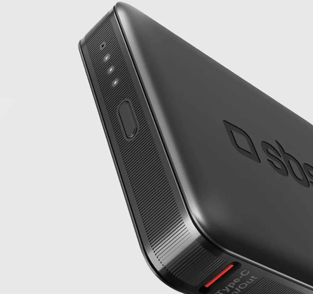 Powerbank SBS NanoTube 5000 mAh High-Density - juodos spalvos