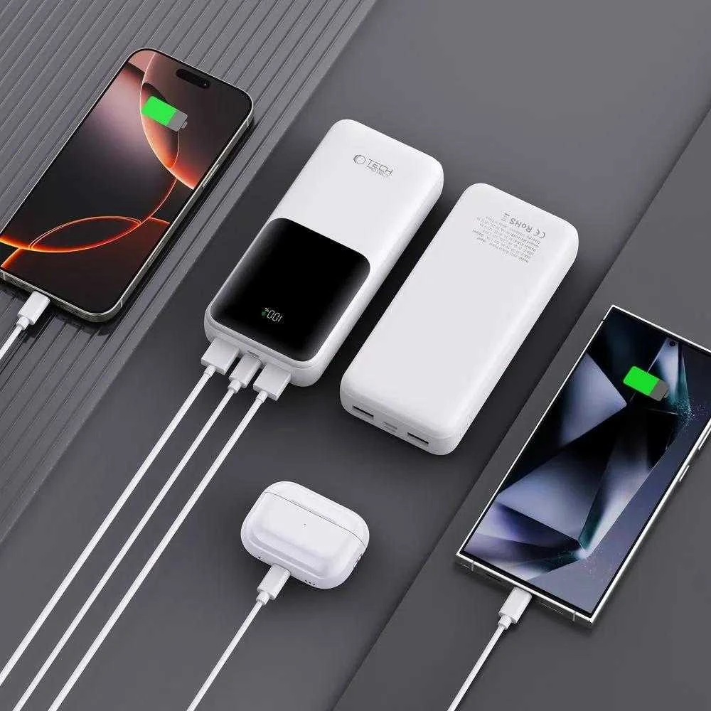 Powerbank Tech-Protect PB02 20000mAh 22.5W - baltas