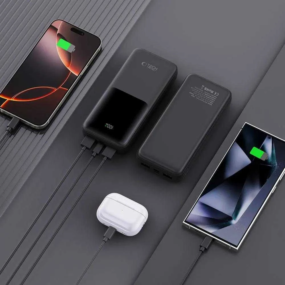 Powerbank Tech-Protect PB02 20000mAh 22.5W - juodas