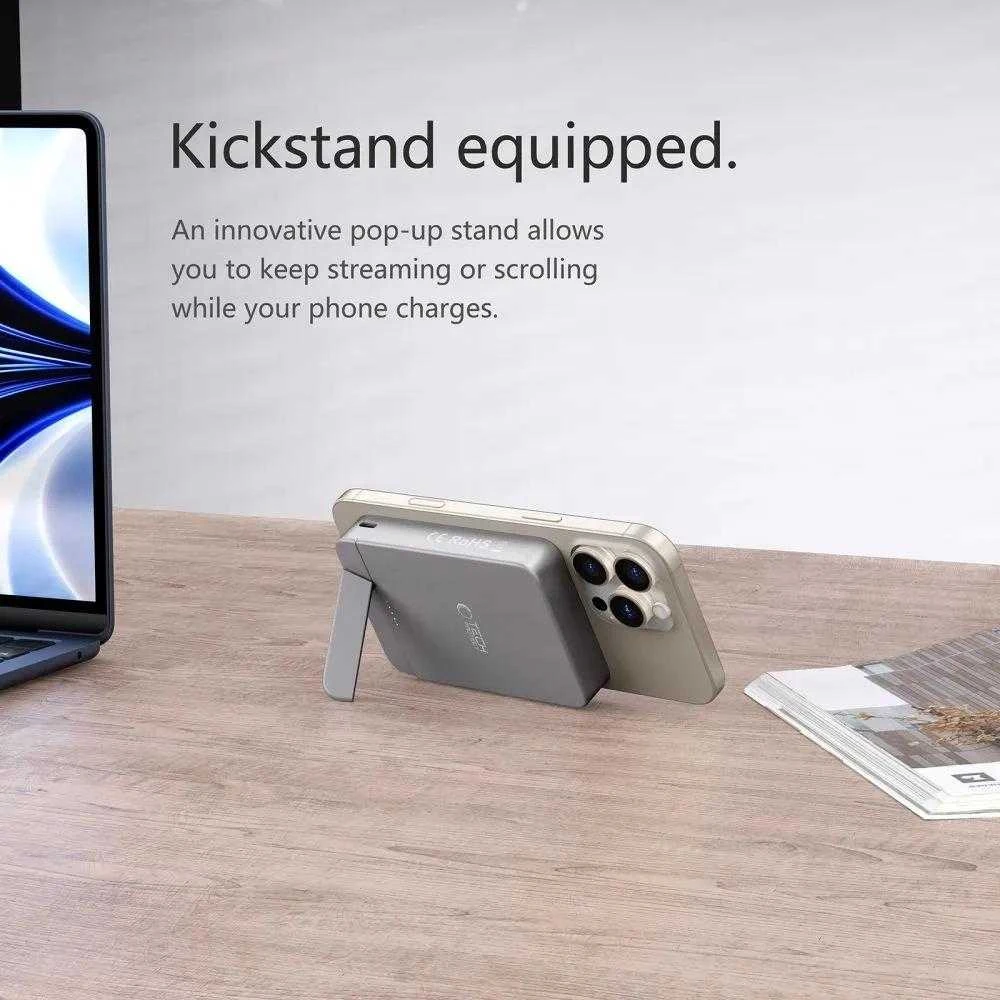 Powerbank Tech-Protect PB14 LifeMag MagSafe 10000 mAh - pilka