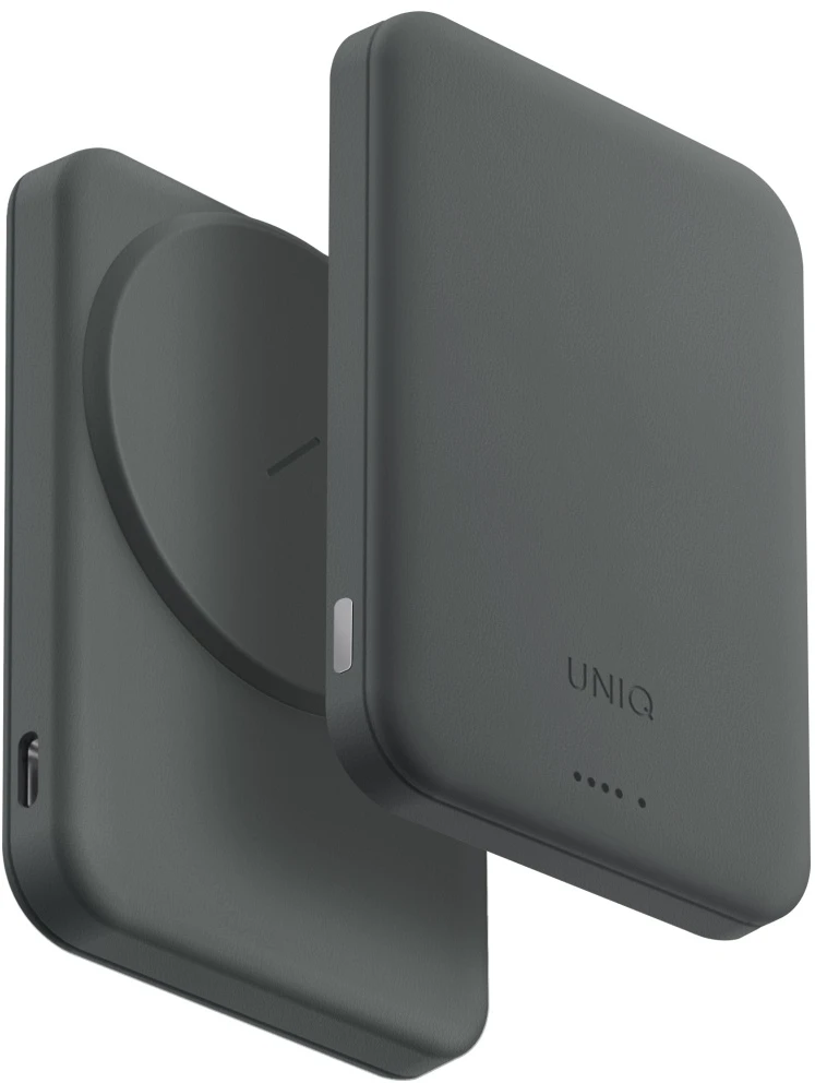 „Uniq Lyden Lexa Magnetic 5000mAh PD USB-C MagSafe“ išorinė baterija – pilka