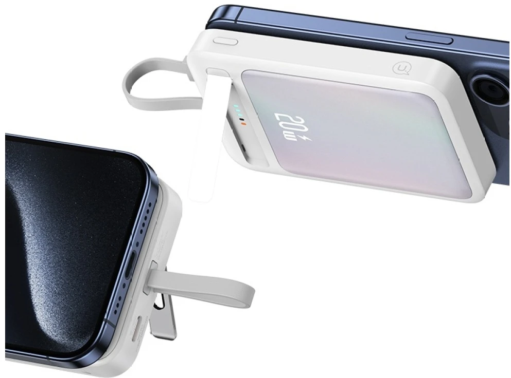 Powerbank USAMS XM Series CD219 10000mAh Magnetic Wireless rožinės spalvos