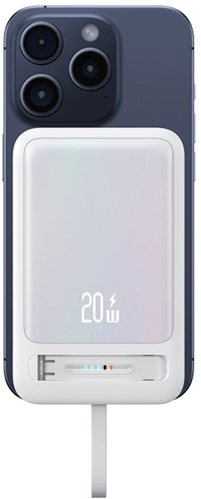 Powerbank USAMS XM Series CD219 10000mAh Magnetic Wireless rožinės spalvos