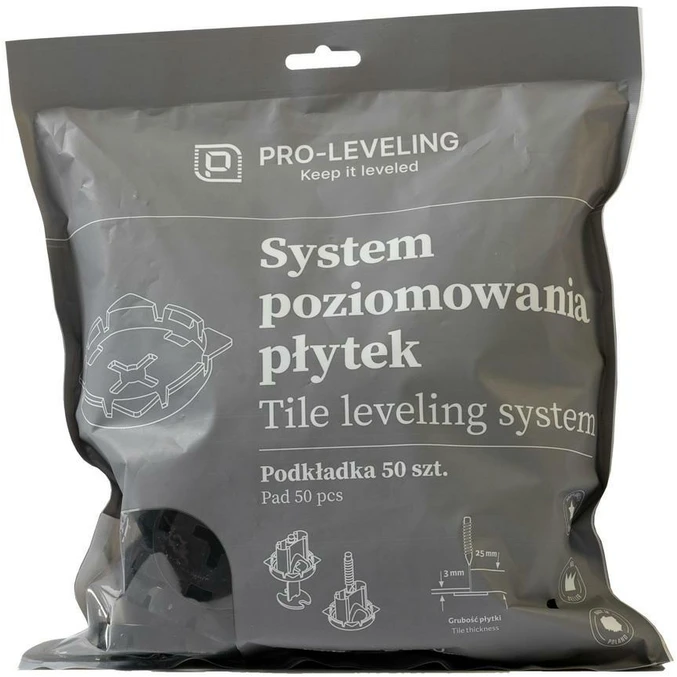Pozostali Producenci PLYTELIŲ LYGIAVIMO SISTEMOS PAGRINDAS /50vnt. PRO-LEVELING