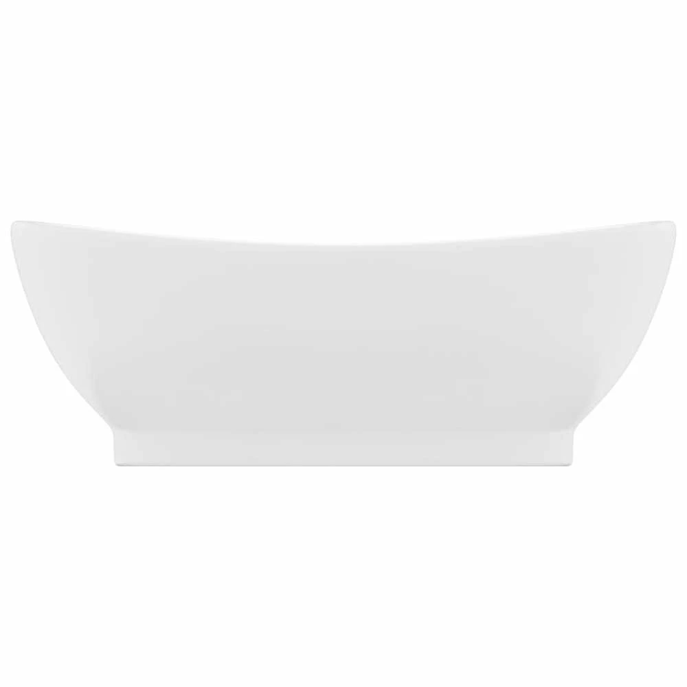 Prabangus praustuvas, matinis baltas, 58,5x39cm, keramika
