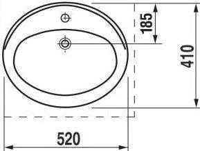 Praustuvė JIKA IBON H8130100001041, 410×520 mm