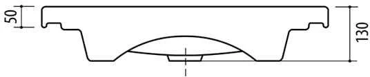 Praustuvė RIVA 63, 640×370 mm