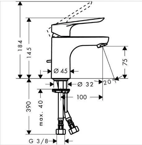 Praustuvo maišytuvas Hansgrohe Logis E 71160000