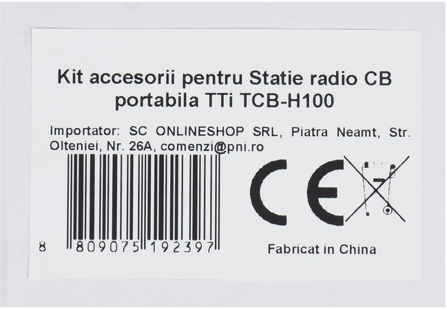 Priedų rinkinys TTi TCB-H100 nešiojamai CB radijo stotelei