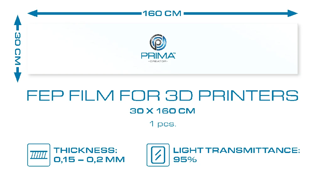 PrimaCreator FEP plėvelės ritinėlis 3D spausdintuvams - 30x160cm