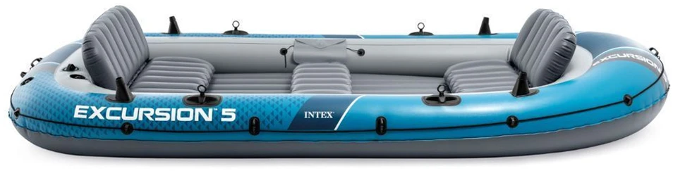 Intex Pripučiama valtis 5 asmenims su siurbliu 2 irkliais