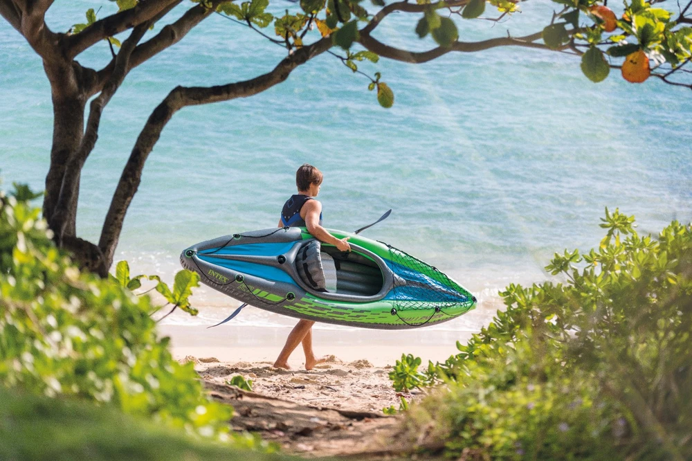 Oars Intex Challenger K1 Kayak, Žalias