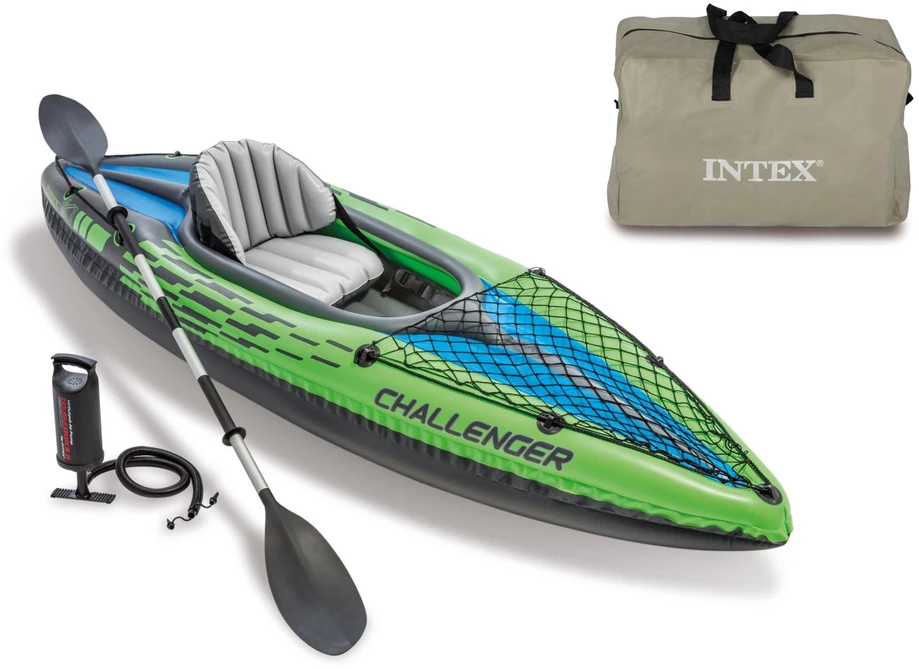 Oars Intex Challenger K1 Kayak, Žalias