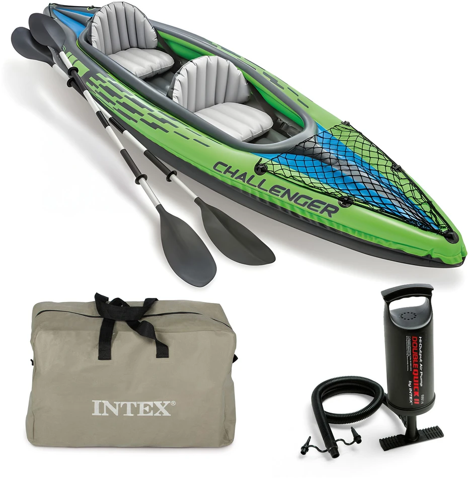 Pripučiama Baidarė (dvivietė) INTEX Challenger K2, Kayak 351x76x38cm
