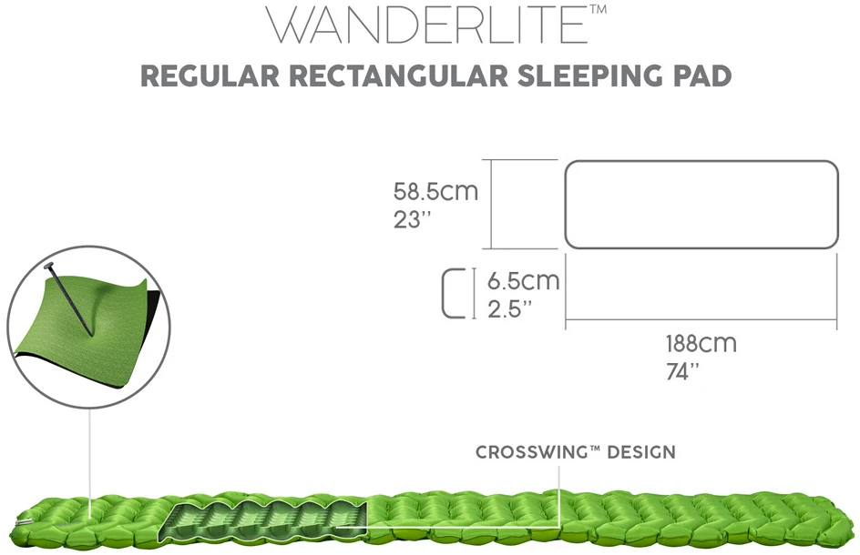 Bestway čiužinys WanderLite miegmaišiui 188 x 58,5 x 6,5 cm 69615
