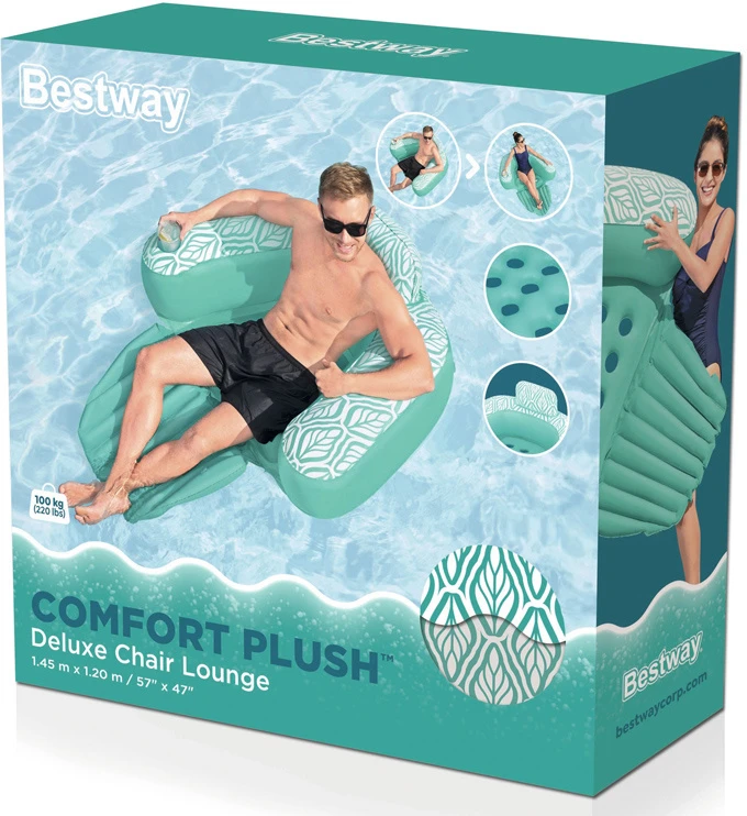 Bestway pripučiama vandens kėdė Deluxe Comfort Plush 1,45x1,20m 43719