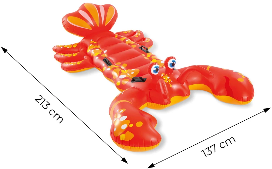 Pripučiamas plaukimo čiužinys su rankenomis omaras 213×137 cm žaislas, INTEX 57528
