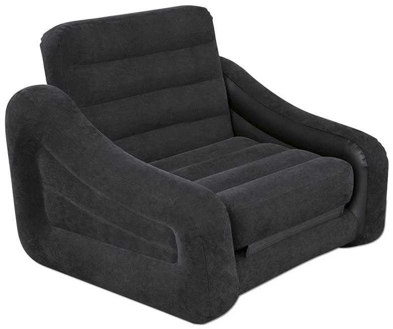 Intex Išskleidžiama sofa, tamsiai pilkos spalvos, 117x224x66cm