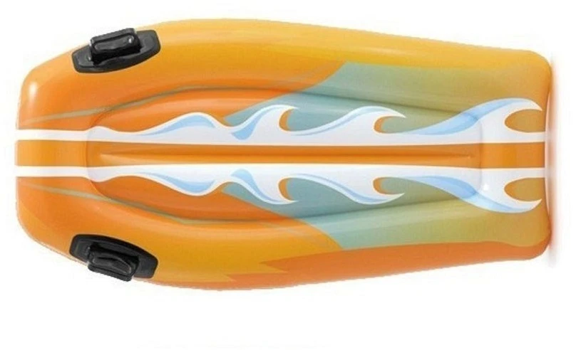 Intex Inflatable Swimming Board Joy Riders Raudona/Baltas , Geltona/Baltas, Age 6+, 112 x 62 cm