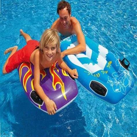 Intex Inflatable Swimming Board Joy Riders Raudona/Baltas , Geltona/Baltas, Age 6+, 112 x 62 cm