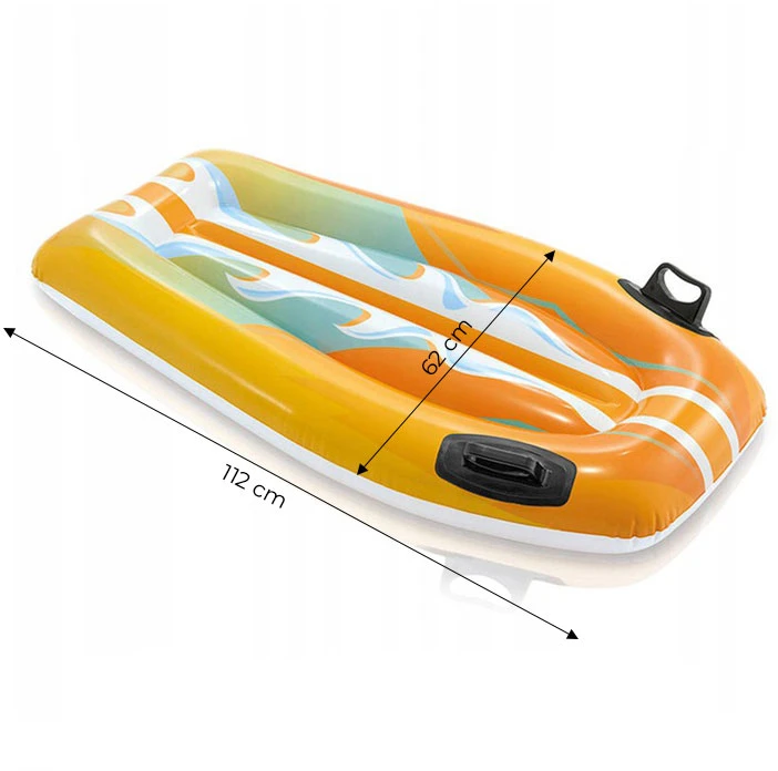 Intex Inflatable Swimming Board Joy Riders Raudona/Baltas , Geltona/Baltas, Age 6+, 112 x 62 cm
