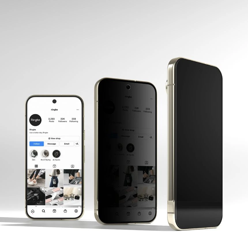 PRIVATUMĄ UŽTIKRINANTIS EKRANO STIKLAS RINGKE EASY SLIDE 2-PACK GOOGLE PIXEL 9 PRO / 10 PRO / 11 PRO PRIVACY