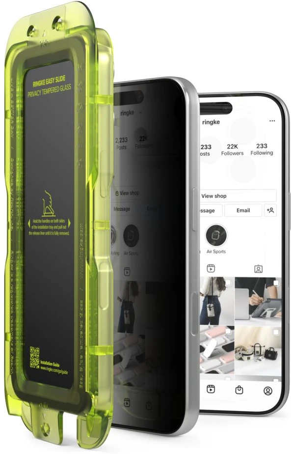 Ringke Easy Slide Privacy 2 vnt. Tempered Glass for iPhone 18 Pro Max
