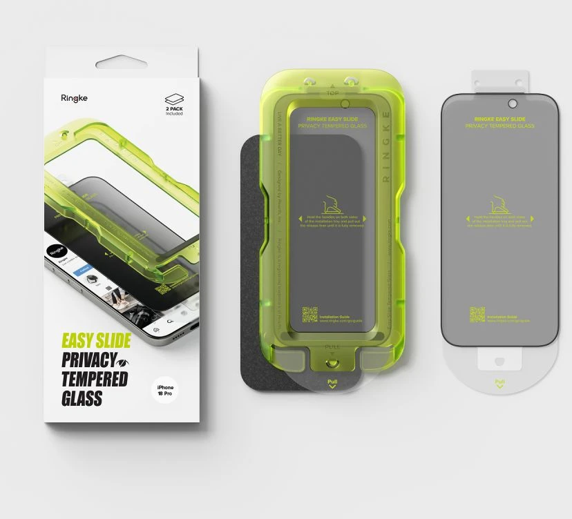 Ringke Easy Slide Privacy 2 vnt. Tempered Glass for iPhone 18 Pro Max