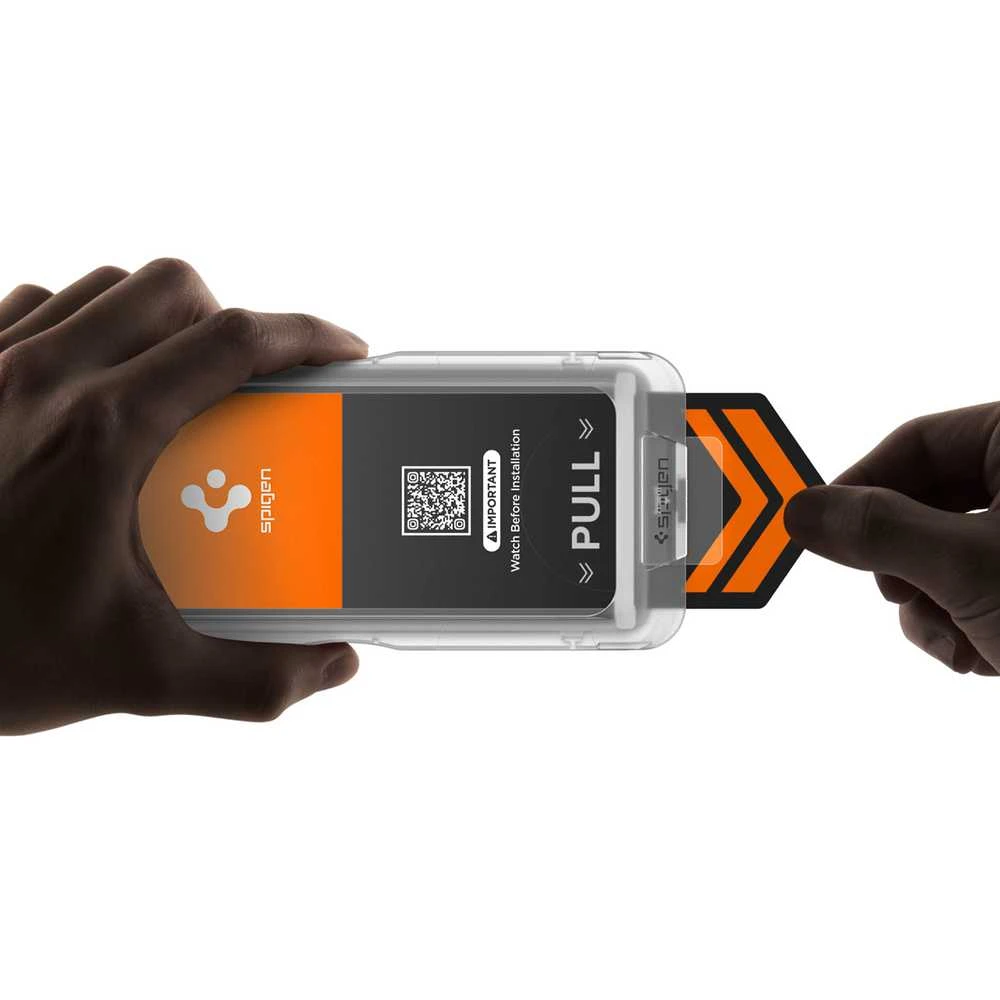 „Spigen Glass tR EZ Fit Pro HD“ (privatumo) 2 vnt., skaidrūs – „Samsung Galaxy S26+“