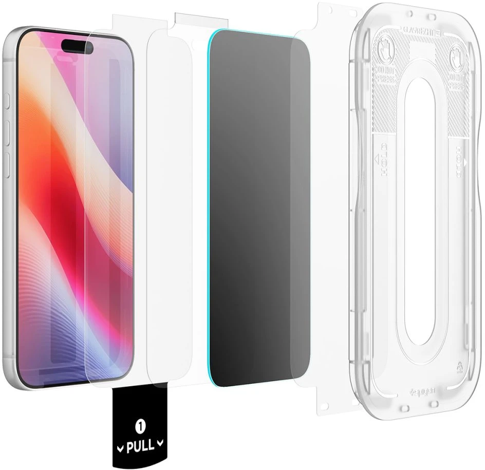 PRIVATUMĄ UŽTIKRINANTIS STIKLAS Spigen GLAS.TR EZ FIT Pro HD AC 2-PACK iPhone 18 Pro Max PRIVACY
