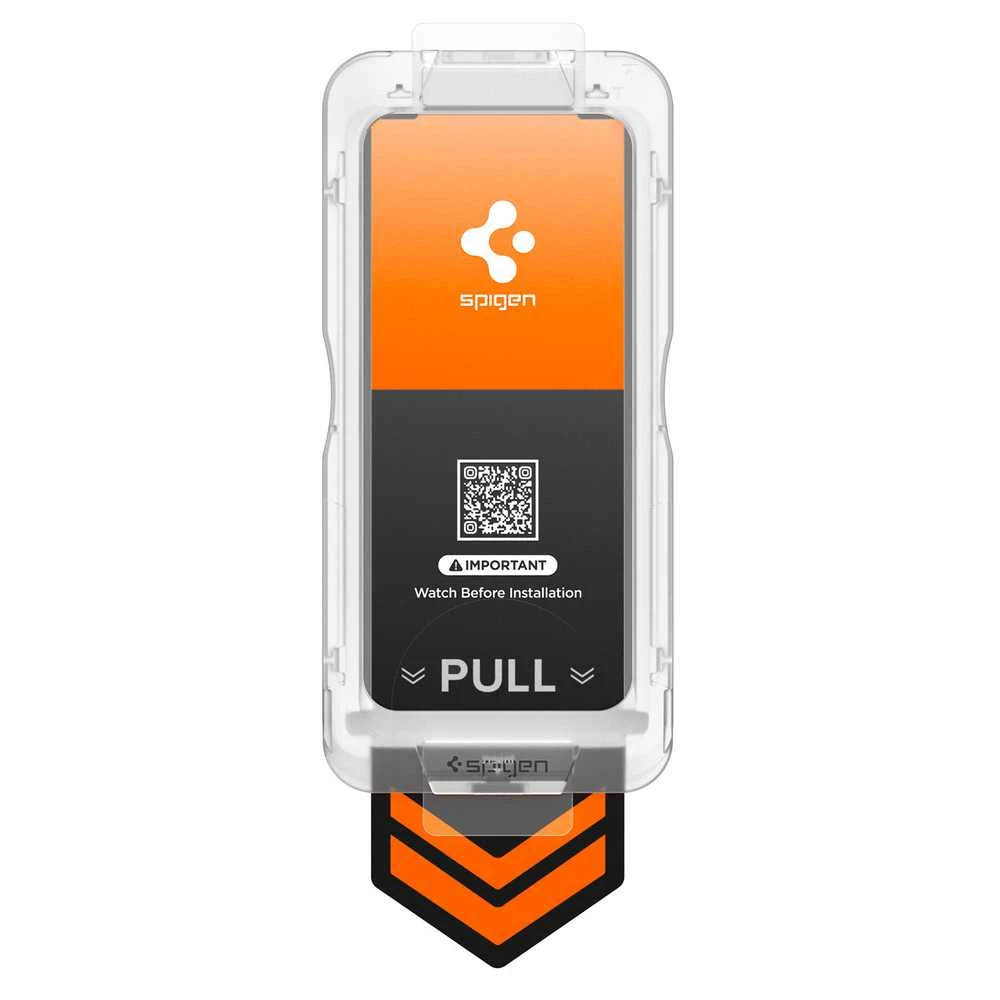 „Spigen Glass tR EZ Fit Pro HD“ (privatumo) 2 vnt., skaidrūs – „Samsung Galaxy S26+“