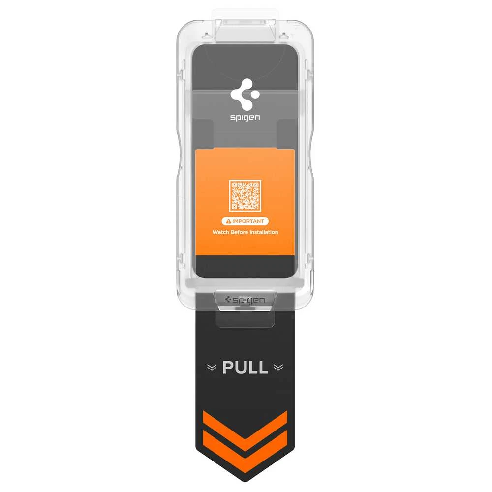 „Spigen Glass tR EZ Fit Pro HD“ (privatumo) 2 vnt., skaidrūs – „Samsung Galaxy S26+“