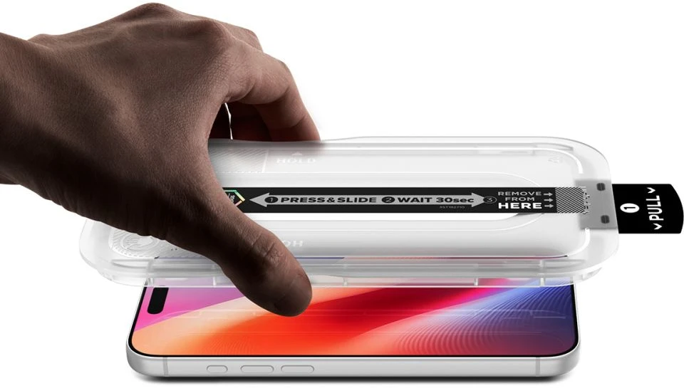 PRIVATUMĄ UŽTIKRINANTIS STIKLAS Spigen GLAS.TR EZ FIT Pro HD AC 2-PACK iPhone 18 Pro Max PRIVACY
