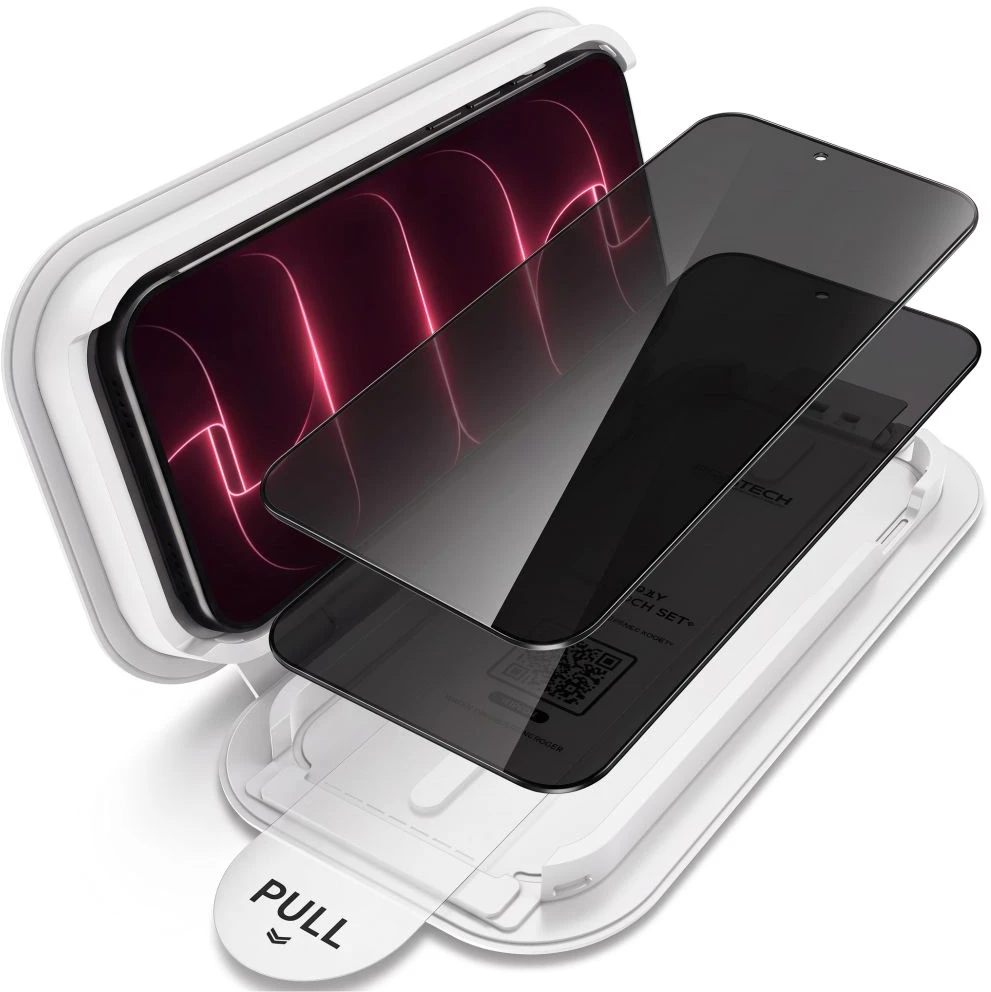PRIVATUMĄ UŽTIKRINANTIS STIKLAS Tech-Protect ONETOUCH SET SPY+ 2-PACK iPhone 18 PRO PRIVACY