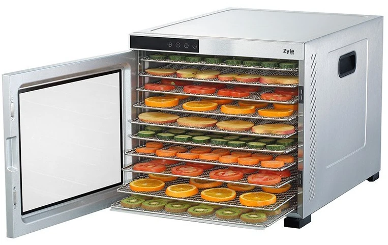 Profesionali vaisių džiovyklė Zyle ZYPROMAX, 10 padėklų, 1100 W
