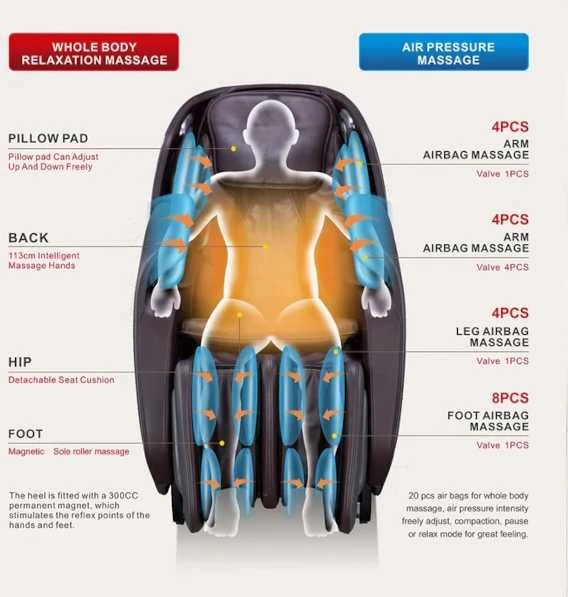 Professional massage chair Infinity Share A300-11T / juodas