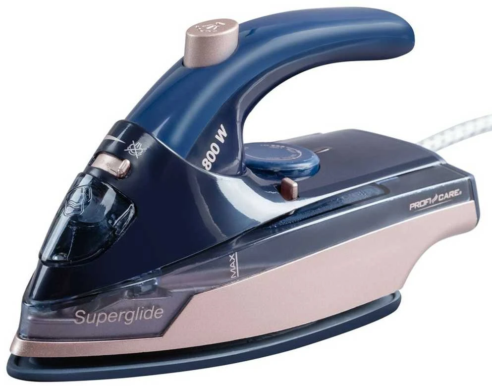 ProfiCare PC-DB 3125 Garų lygintuvas Ceramic soleplate 800 W Mėlyna, Rose