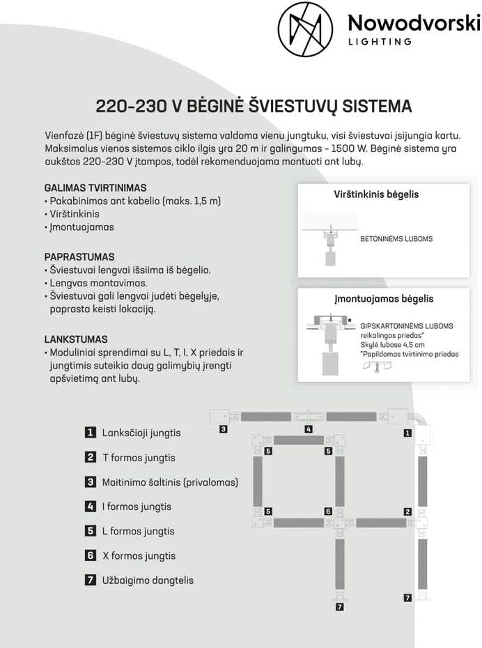 Profilio užbaigimas Nowodvorski PROFIL RECESSED DEAD END CAP