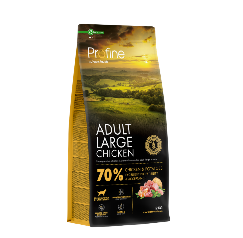 Profine Dog Adult Large su vištiena ir bulvėmis 12kg