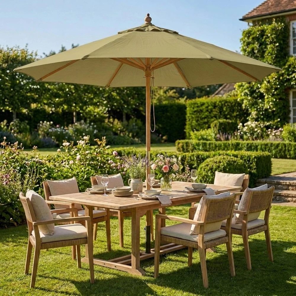 ProGarden Medinis sodo skėtis 250 cm, žalias