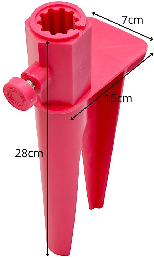 ProGarden Įsmeigiama raudona skėtio bazė 28 cm