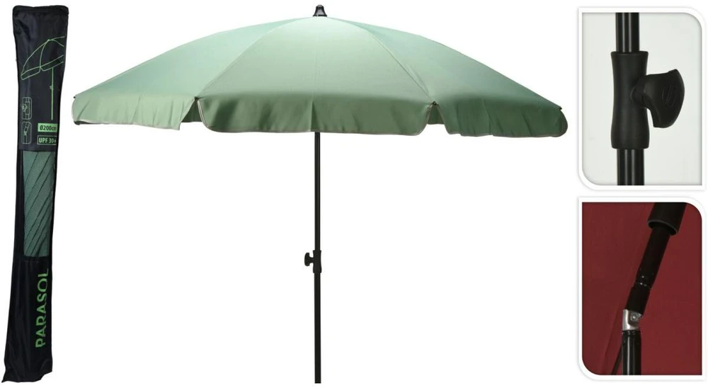 ProGarden sodo skėtis 185cm žalias