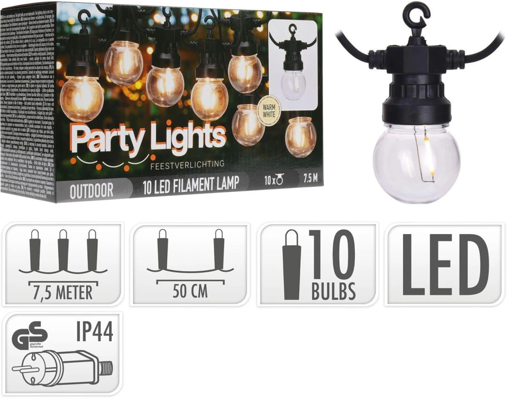 ProGarden Sodo girlianda su 10 LED lempučių