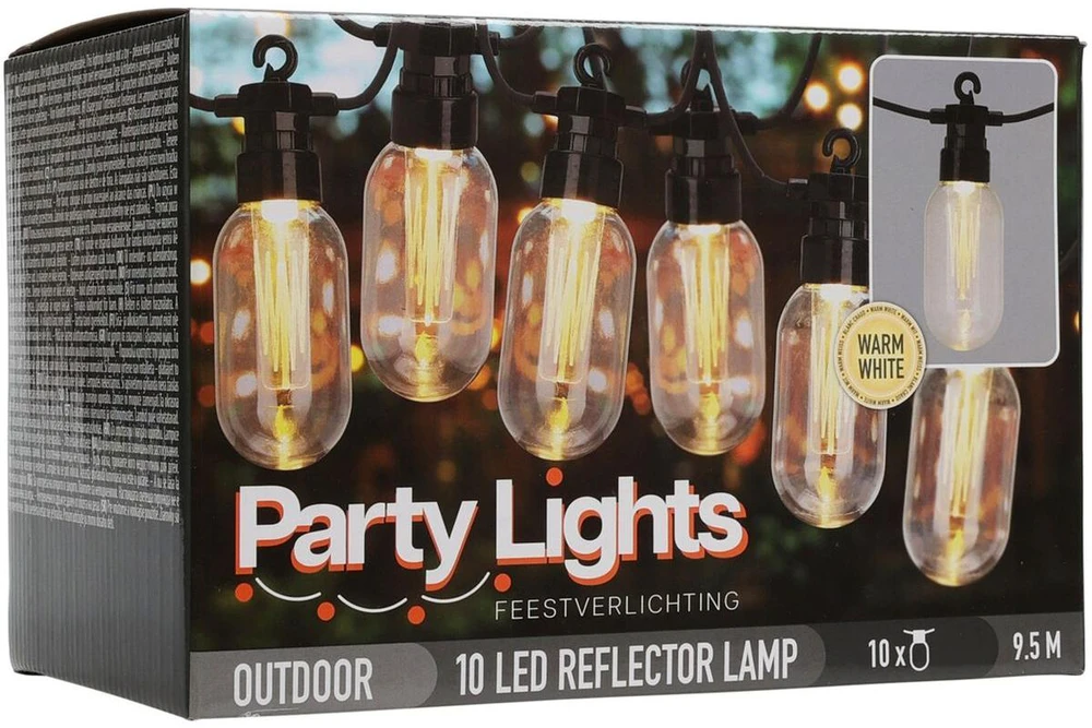 ProGarden Lauko lempučių girlianda LED 9,5 m 10 vnt.