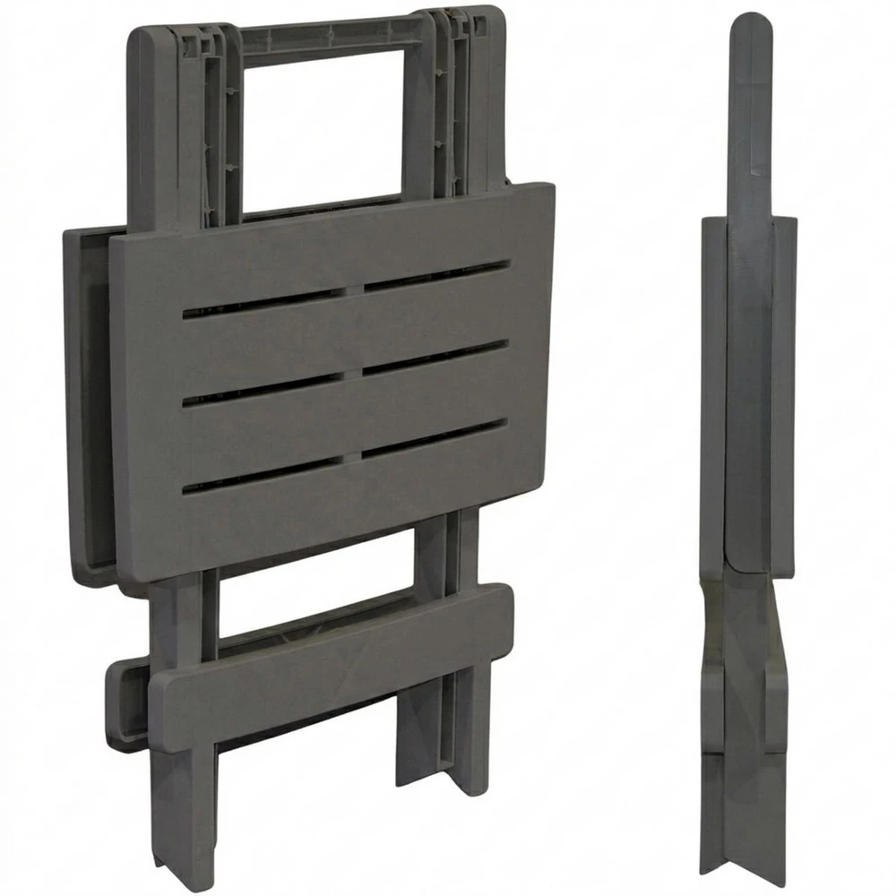 ProGarden Lauko stalas sulankstomas juoda 44x44x50 cm