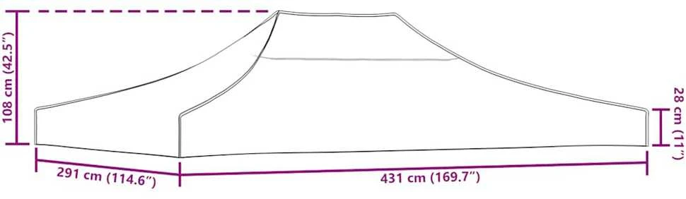 Proginės palapinės stogas, smėlio spalvos, 4,5x3m, 270 g/m²