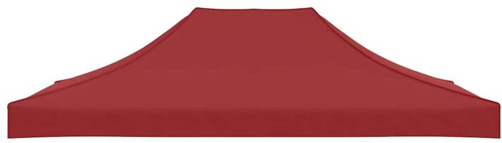 Proginės palapinės stogas, tamsiai raudonas, 4x3m, 270 g/m²
