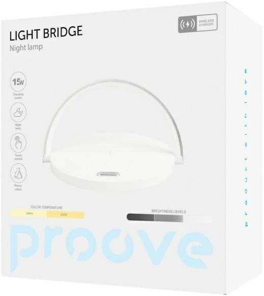 Proove naktinis šviestuvas „Light Bridge LED“ 3 W su indukciniu įkrovimu, 15 W baltos spalvos