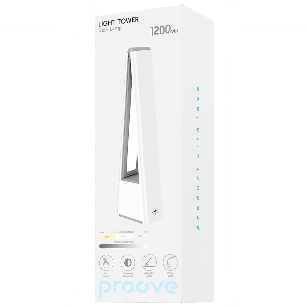 Proove stalo lempa Light Tower LED 1200mAh 5W baltos spalvos